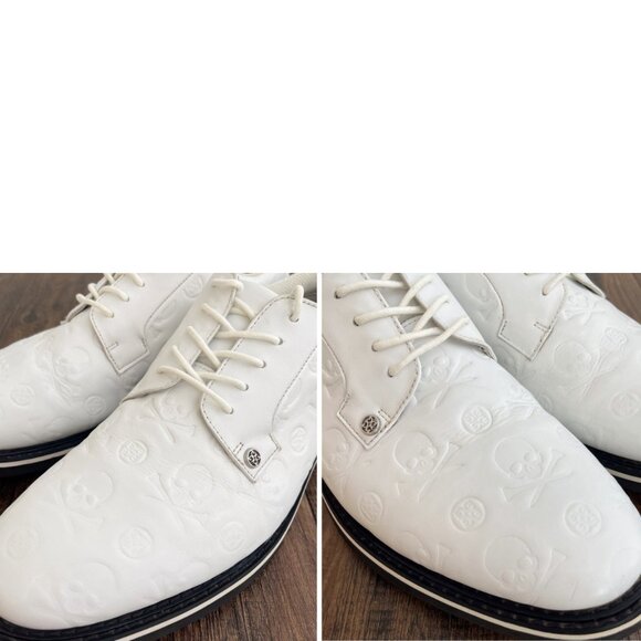 G/FORE Gallivanter Debossed Skull & Tees Leather Golf Shoe Size 13 G4MS20EF22 - Picture 9 of 16
